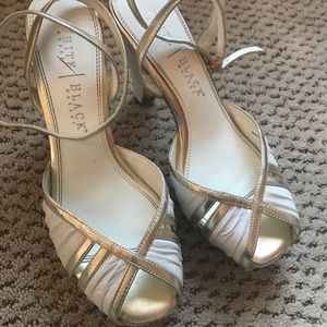 White House Black Market peep toe heels